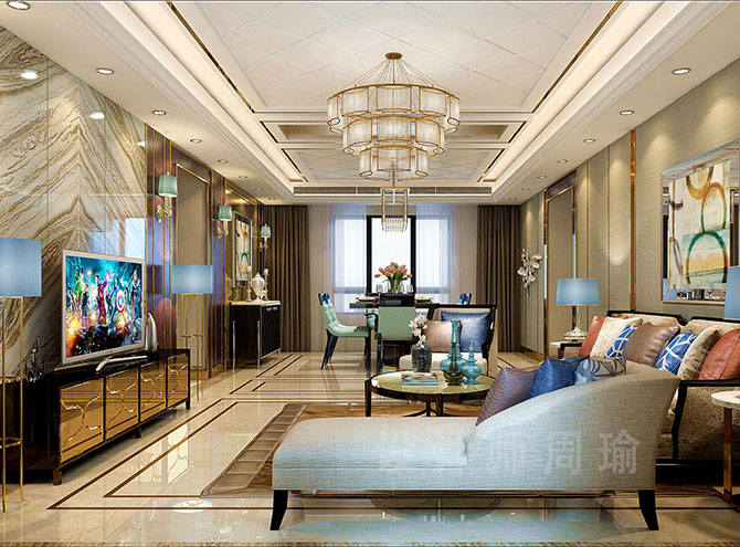 扒色色世纪江尚三室两厅168平装修设计效果欣赏